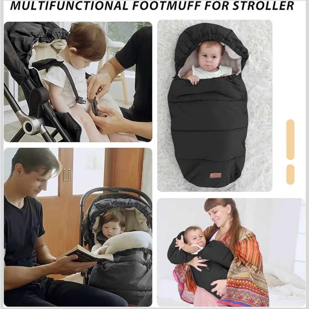 Cozy charcoal grey Stroller Footmuff NWOT - Picture 8 of 10